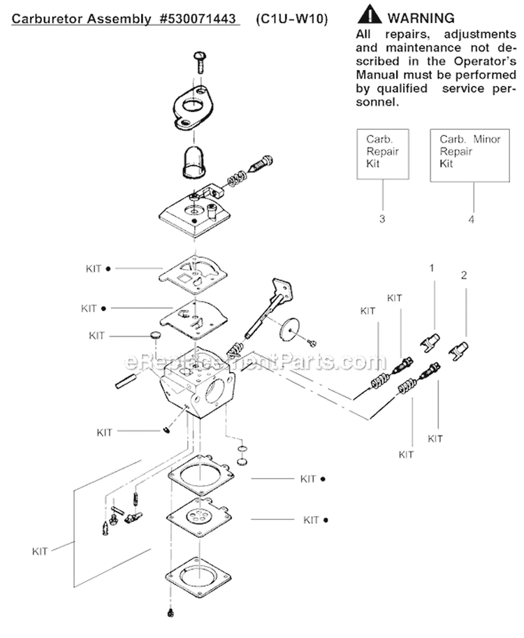 Page A Diagram and Parts List for FEATHERLITE LE Type 1 Weed Eater Trimmer